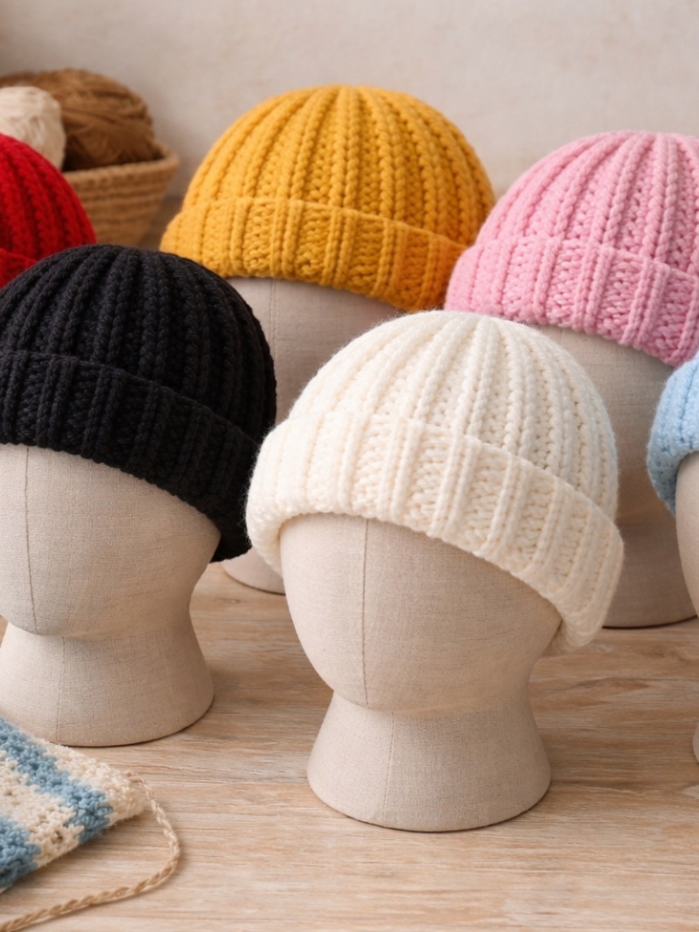 Cozy Kids Ribbed Crochet Beanie